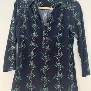 Floral Navy Top